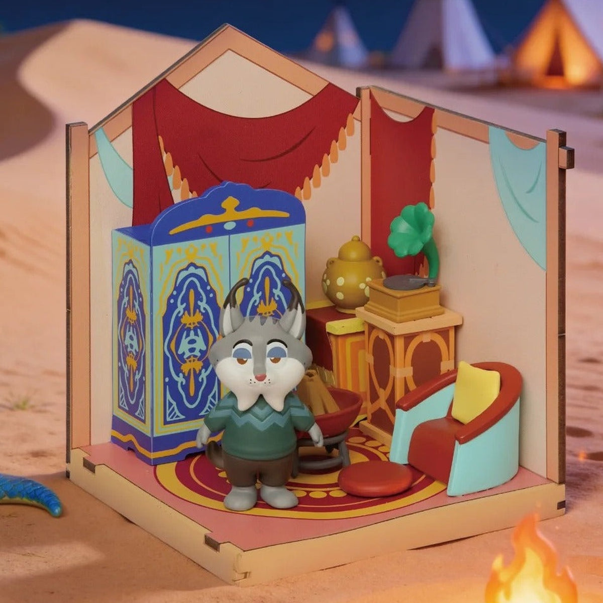 DSN Zootopia 2 Rebuilding DIY Buildable Scene Series Figure Blind Box - Nibbles camp buildable scene figure example; illustrative series image, contents depend on purchase option