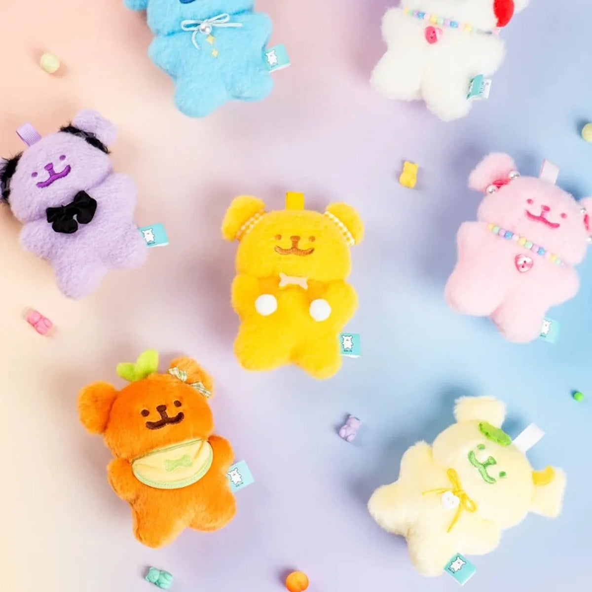 Maltese Gummies colorful plush pendant assortment | KikiBuddies