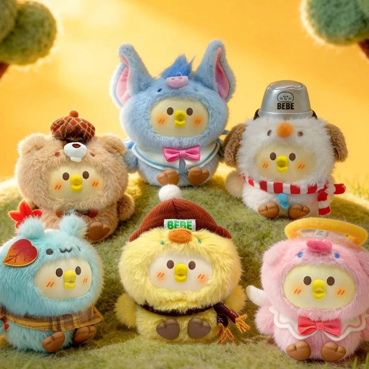 Little Parrot BEBE Forest Party plush series in a woodland scene | KikiBuddies
