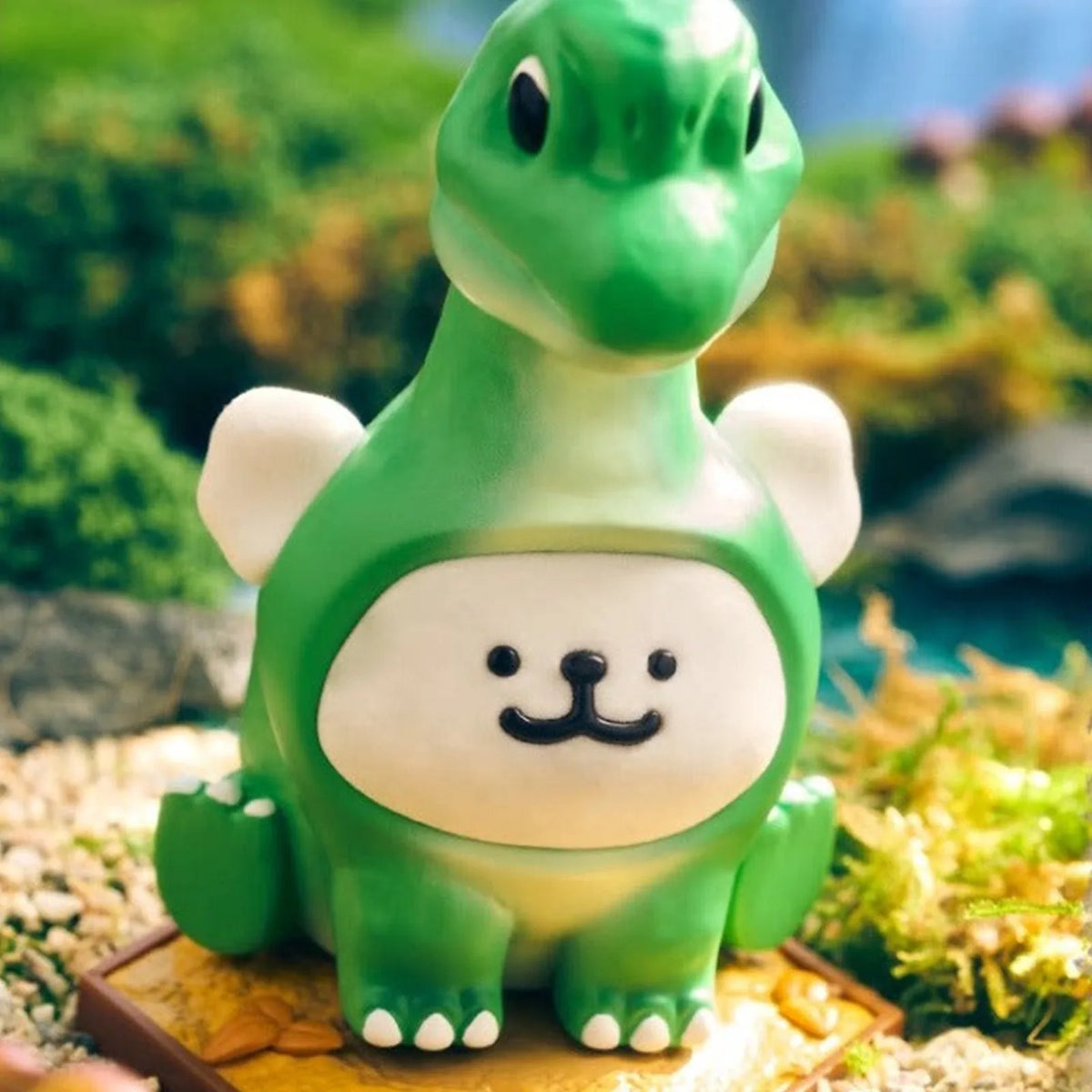 Diplodocus-style green dinosaur figure in a natural display scene | KikiBuddies