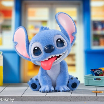 DSN Stitch Mischievous Daily Life Series Figure Blind Box - Stitch tongue-out seated figure example; illustrative series image, contents depend on purchase option