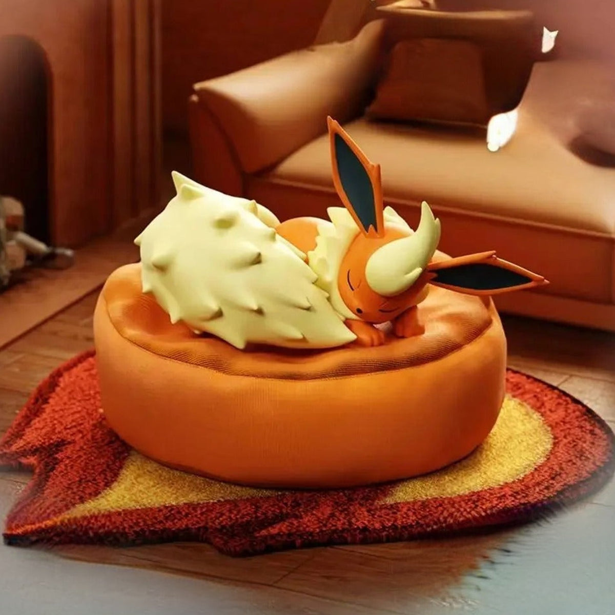 Pokemon Sleeping Eevee Series Figure Blind Box - Sleeping Flareon figure with cushion example; illustrative series image, contents depend on purchase option