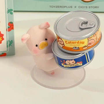 LuLu the Piggy Caturday blind-box series figure illustration; possible design, not guaranteed contents