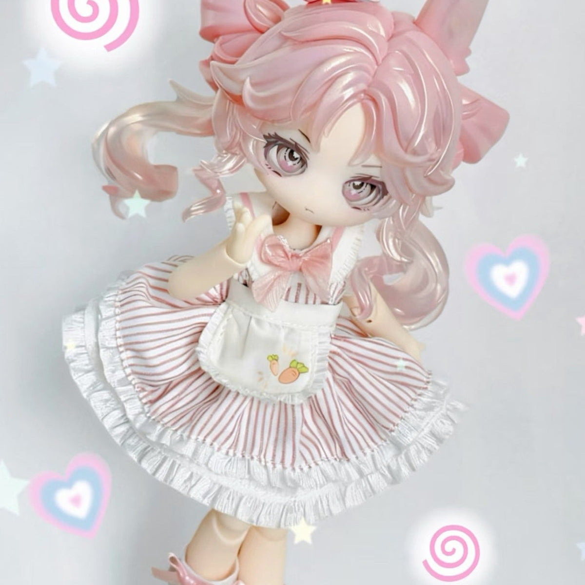 Moon Jumping Time Bunny Series BJD Limited Action Figure - peach oolong portrait | KikiBuddies