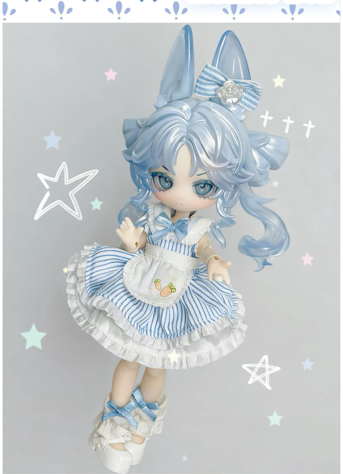 Moon Jumping Time Bunny Series BJD Limited Action Figure - sea salt cheese foam complete | KikiBuddies