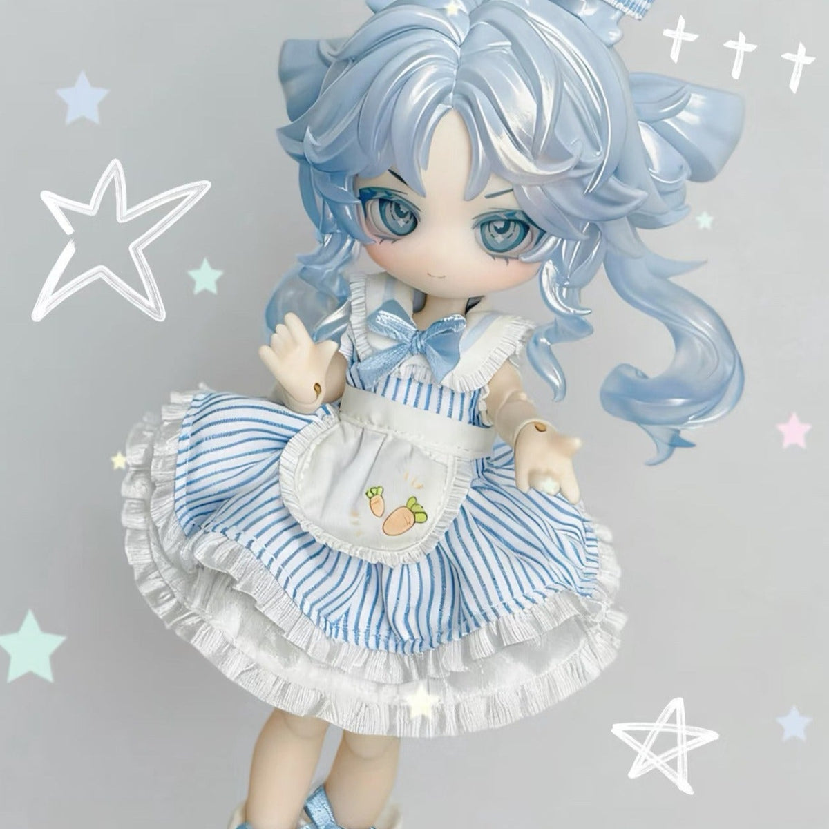 Moon Jumping Time Bunny Series BJD Limited Action Figure - sea salt cheese foam portrait | KikiBuddies