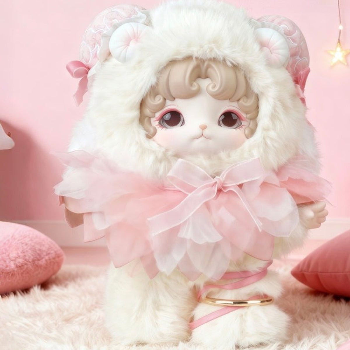 MIJUAN HunTianMeng - pink layered dress and hood detail | KikiBuddies