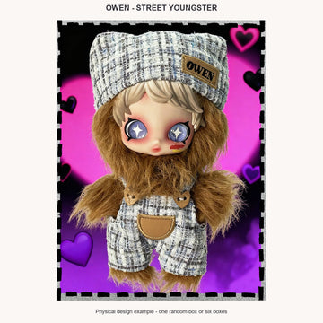 OWEN Street Youngster Series Plush Blind Box - complete physical design example; pictured design is not selectable with one random box