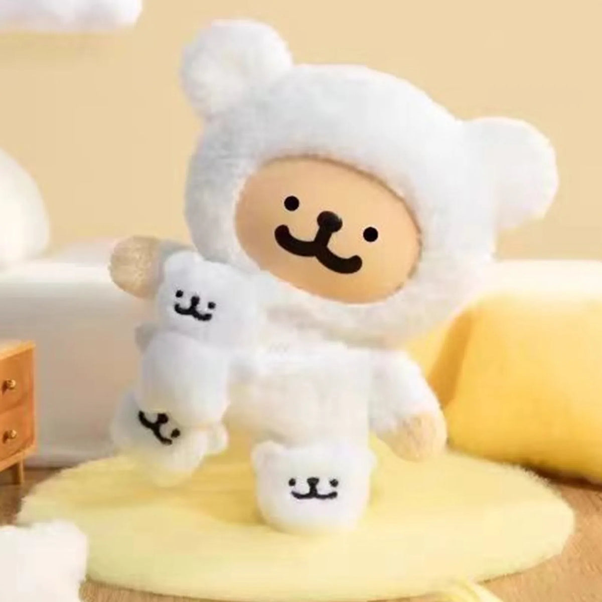 Maltese Guess Who I Am Series Plush Blind Box — White animal-costume plush example, complete view; series example, not guaranteed selection
