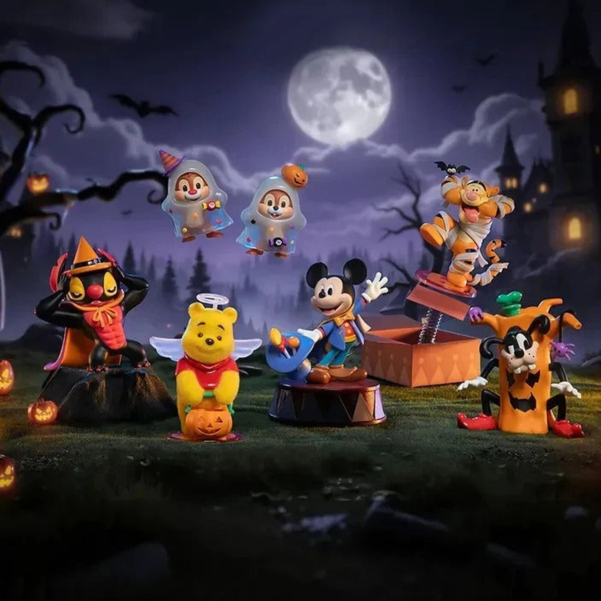 DSN Halloween Fantasy Night Series Figures Blind Box - Halloween Fantasy Night figure lineup; illustrative series image, contents depend on purchase option