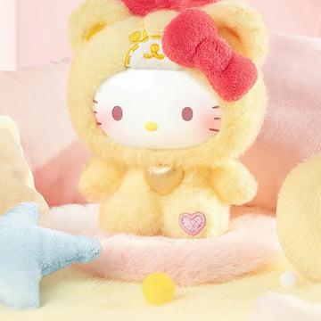 HK Teddy Pajamas Series Plush Dolls - Yellow teddy outfit design detail; random design not guaranteed