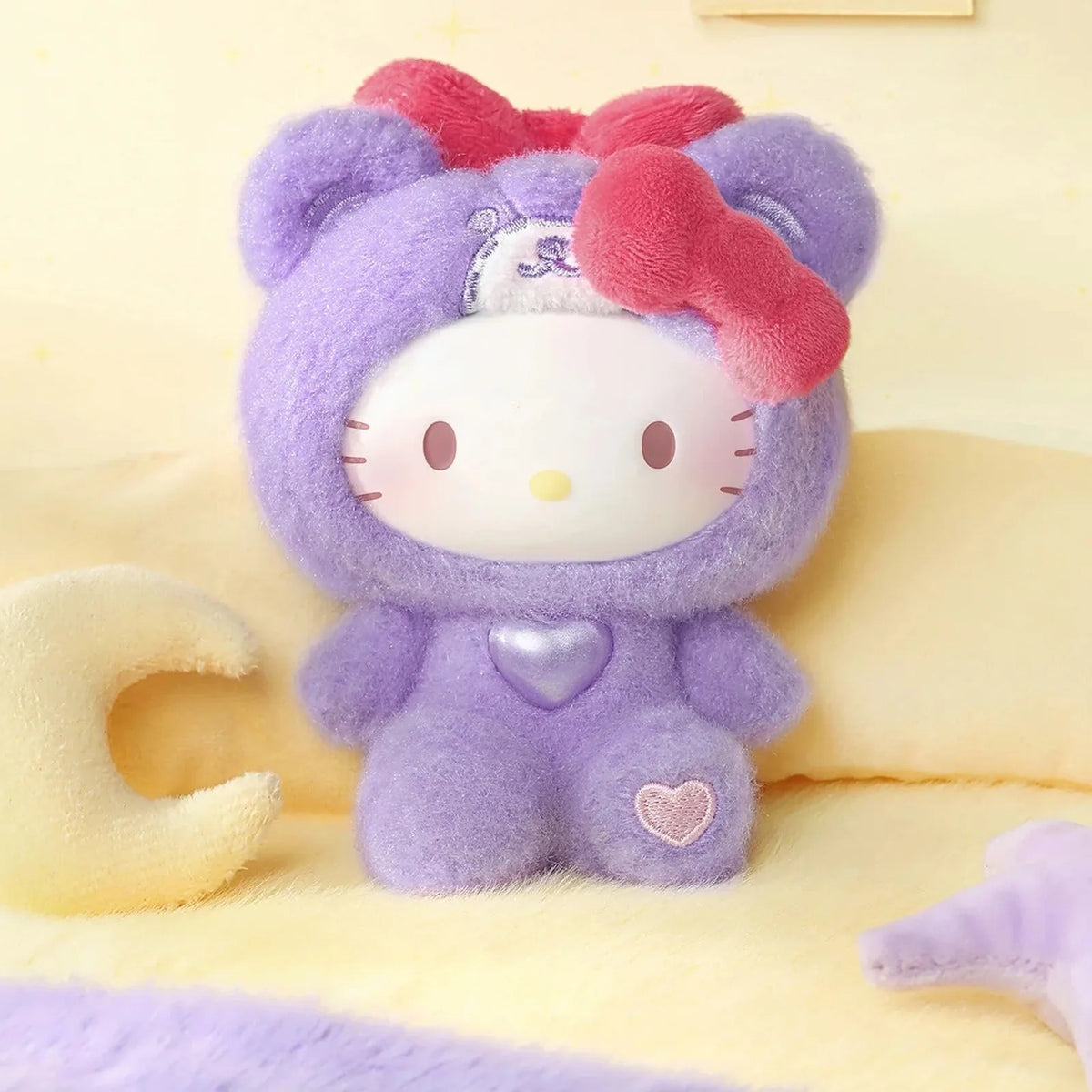 HK Teddy Pajamas Series Plush Dolls - Purple teddy outfit complete design example; random design not guaranteed