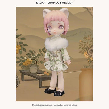 Laura Luminous Melody Series BJD Dolls, Blind Box - complete physical series design example; character is not selectable with one random box