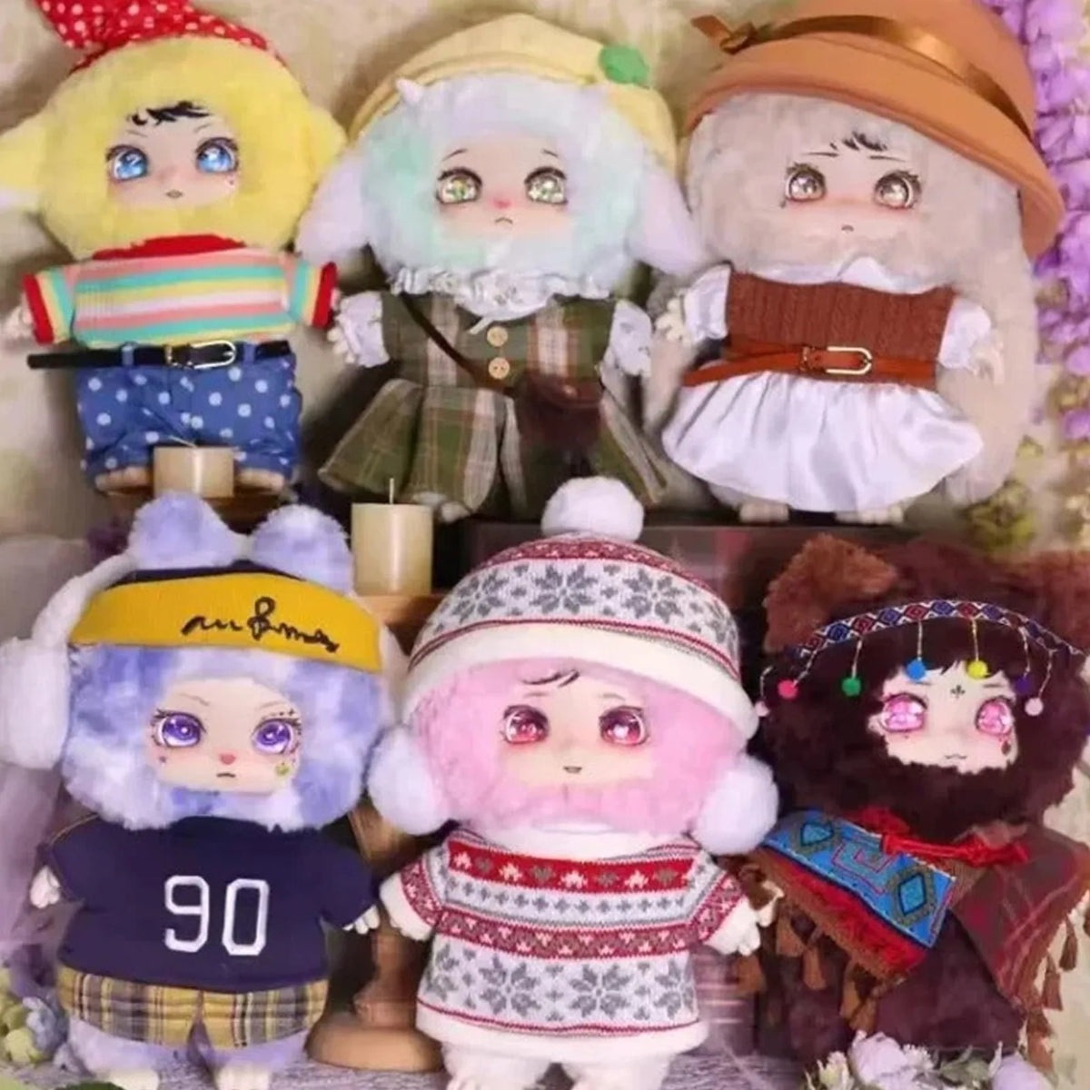LOKIKI-V2 400%·Memory Replica Series Plush Blind Box - Series group design detail; upper hats and lower feet cropped; random design not guaranteed; display props not included