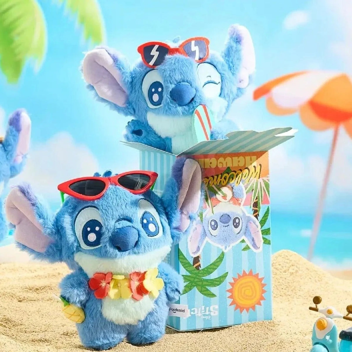 Lilo & Stitch Fantasy Summer Plush Dolls, Blind Box - Stitch Fantasy Summer beach plush scene; illustrative series image, contents depend on purchase option