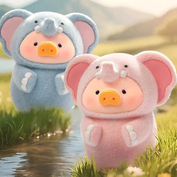 LuLu the Piggy Animal Party elephant costume figures; random-box contents vary