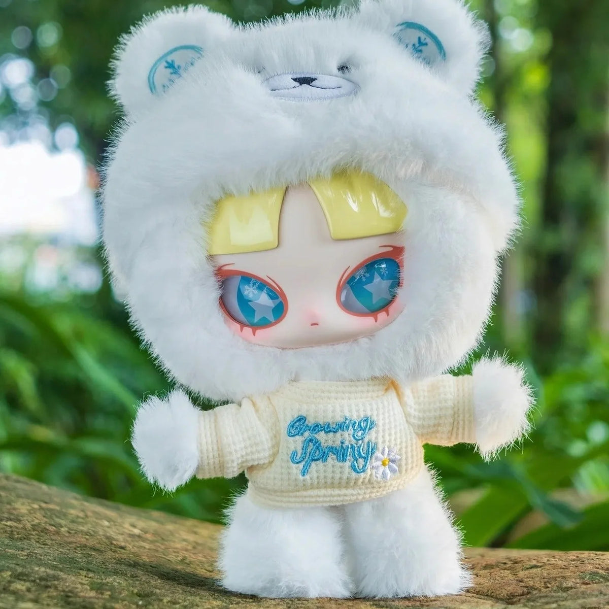 INN'S Crossing Spring Series Plush Dolls, Blind Box - White plush doll example with upper ear edge cropped; random design not guaranteed