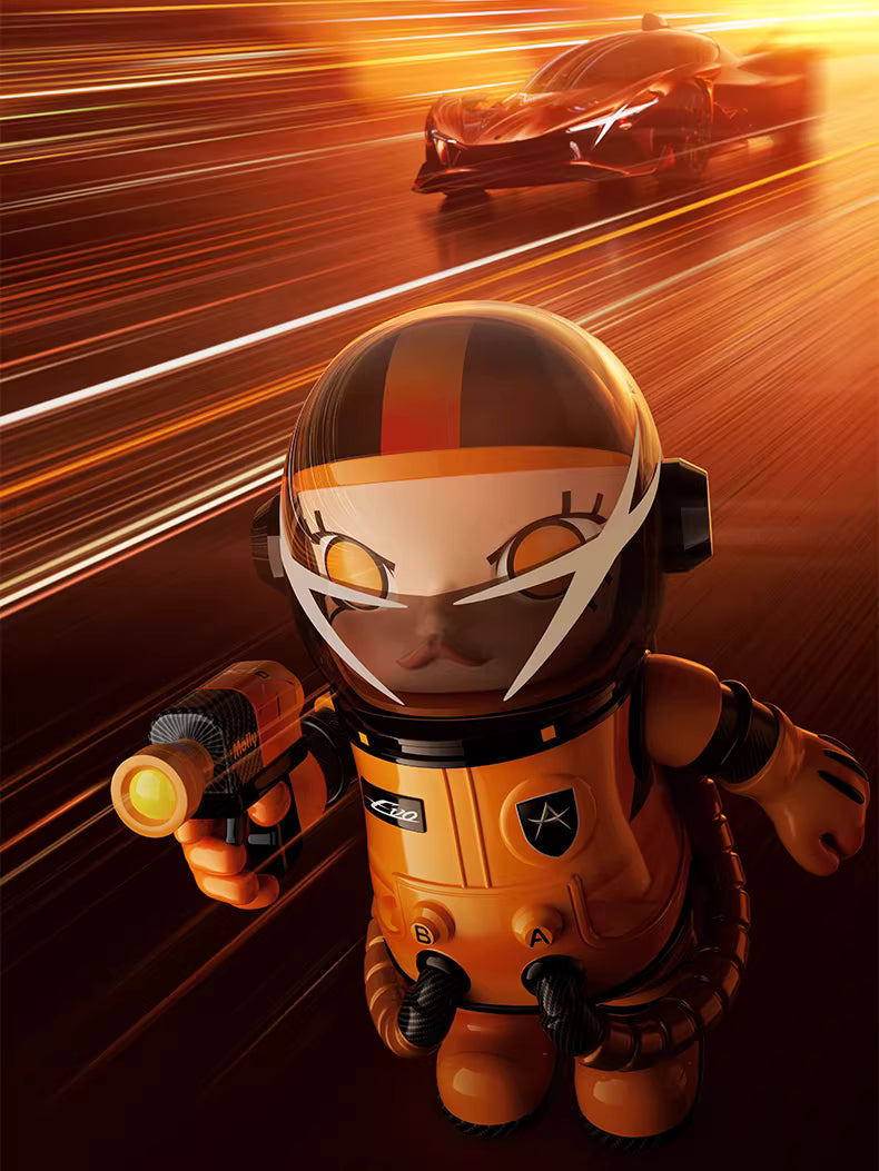 MEGA SPACE MOLLY APOLLO — helmet and outfit detail