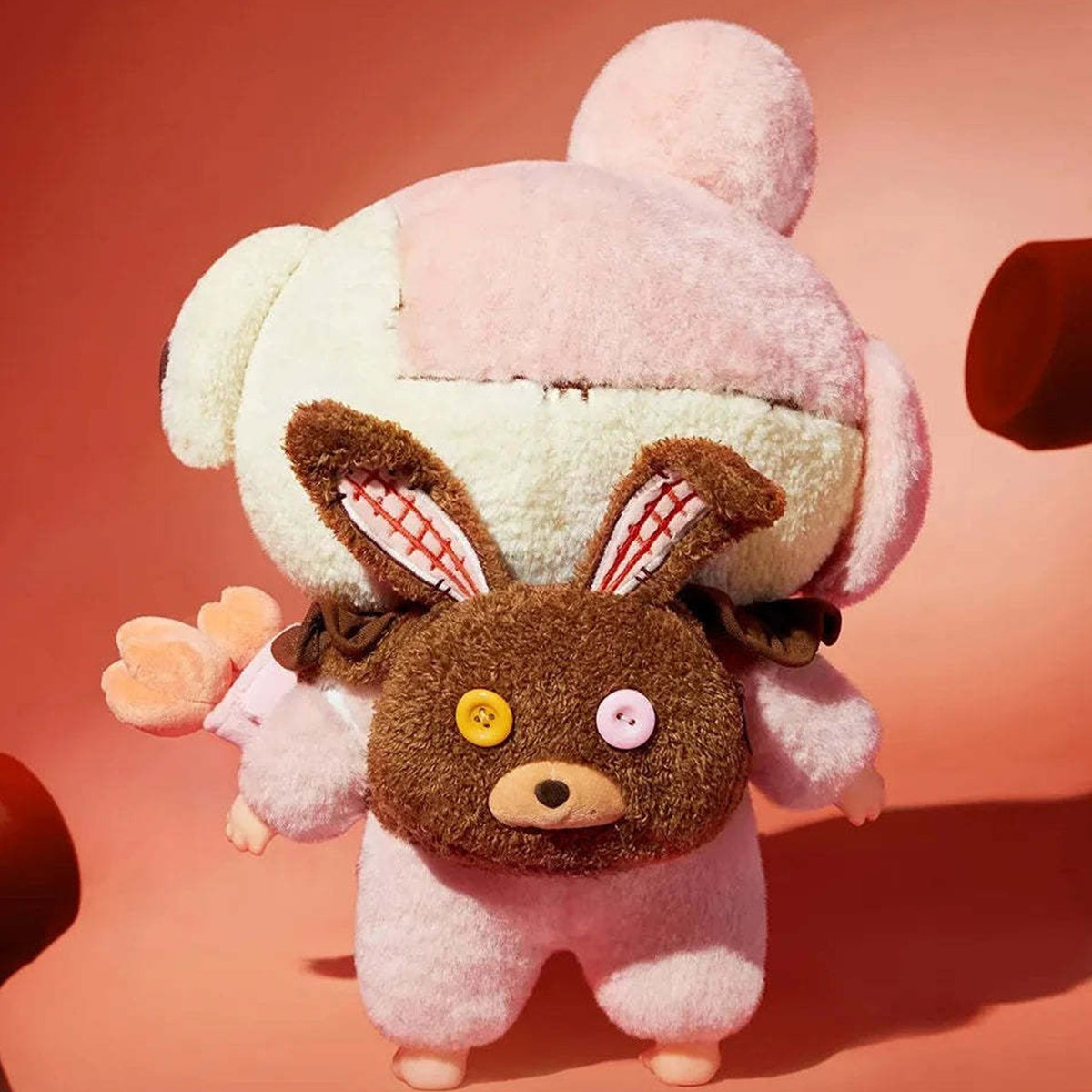 OZAI I'm Waiting - pink design, rear view with embroidered rabbit bag | KikiBuddies