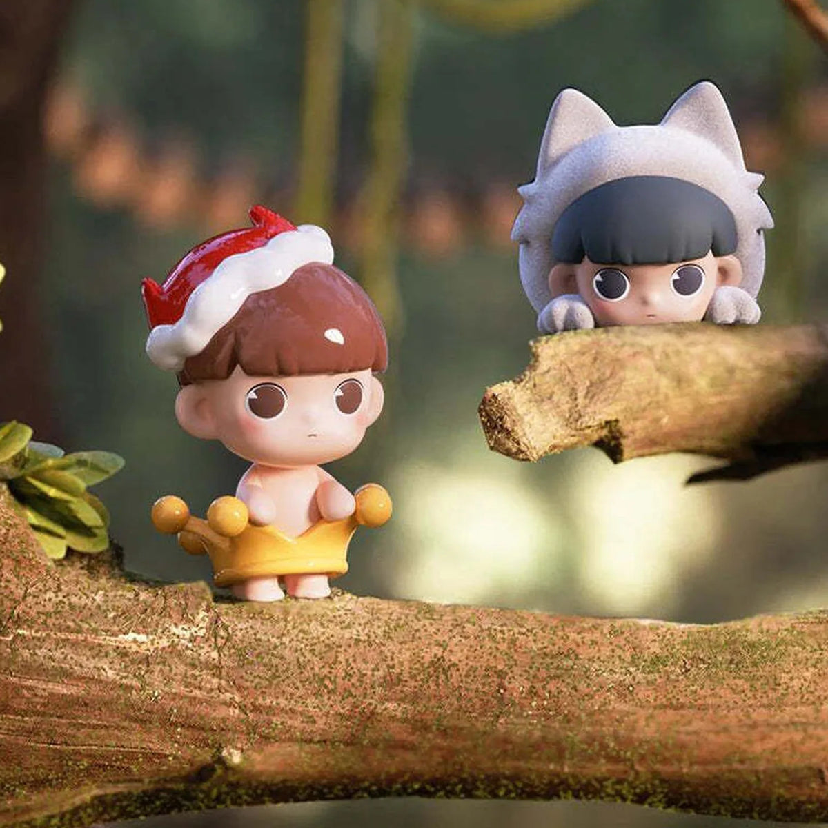 Huntstar Map mini figure scene with crowned and wolf-hood designs; random contents are not selectable