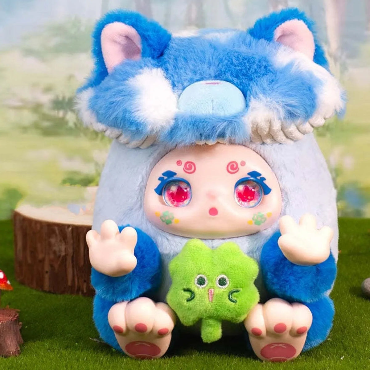 Kimmon O'chichi V2 Series Plush Dolls, Blind Box — Blue animal-costume plush example; series example, not guaranteed selection