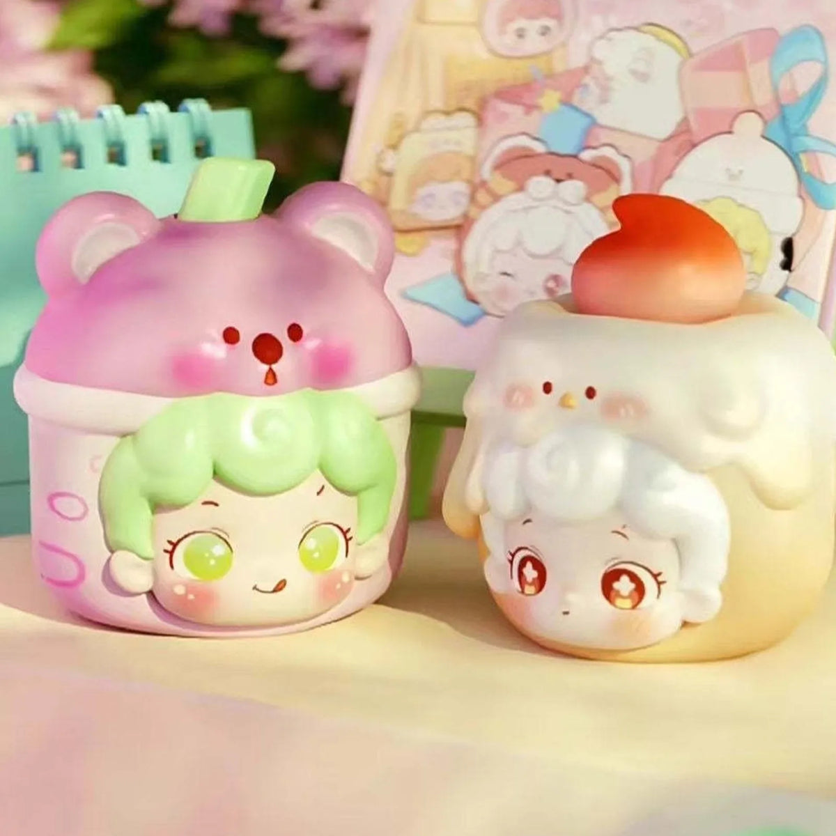 Litter's Grocery Store, Mini Blind Box — Purple and pale miniature character examples; series example, not guaranteed selection