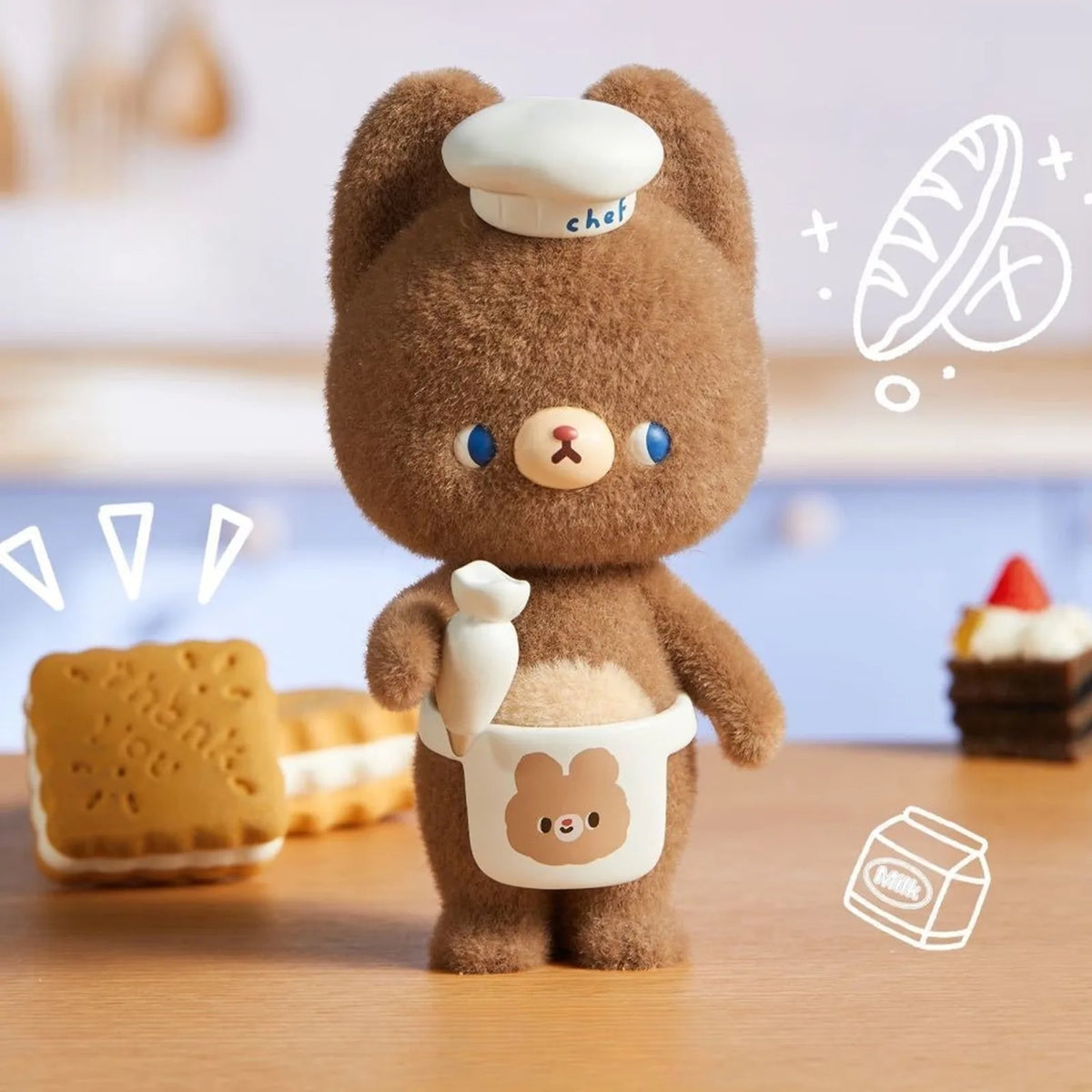 KUMARU chef-inspired character holding a cup; exact series reference, random purchase does not guarantee pictured design