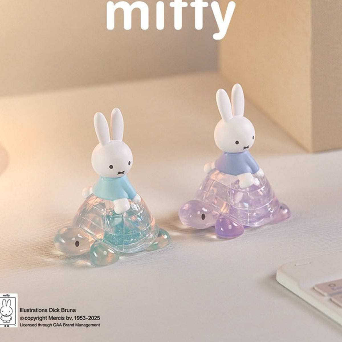 Miffy Turtle Series Figures Blind Box - Two Miffy Turtle figure design examples; illustrative series image, contents depend on purchase option
