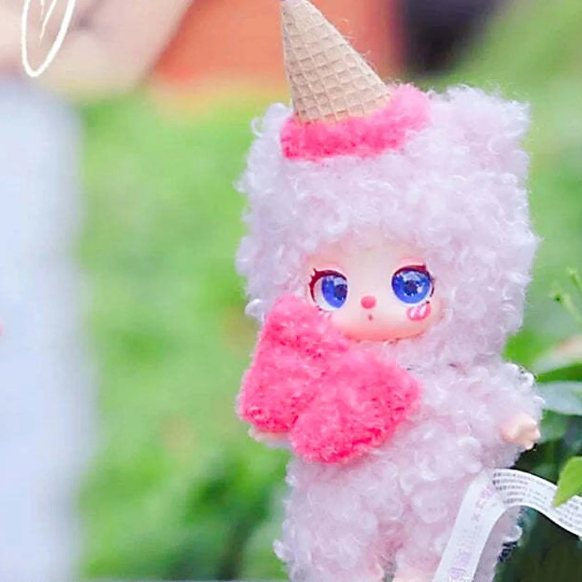 Pink LiiLa Lucky Cat V3 plush doll shown individually