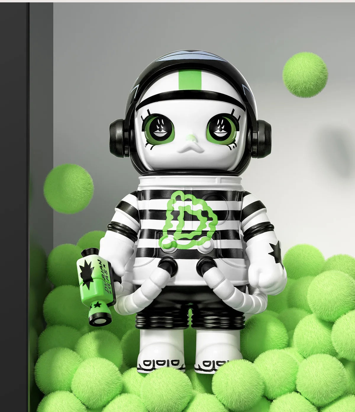 MEGA SPACE MOLLY 100% Series4 — LALA COMPANY Durian Man design; series example, not guaranteed in a random box