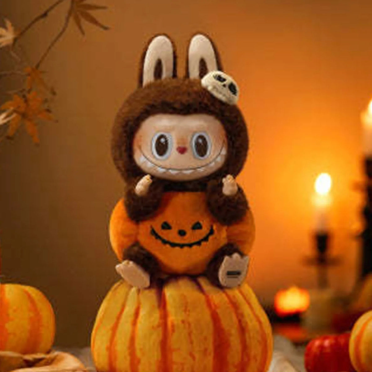 LABUBU Happy Halloween Party Series-Sitting Pumpkin Vinyl Plush Pendant — Gallery 1 | KikiBuddies