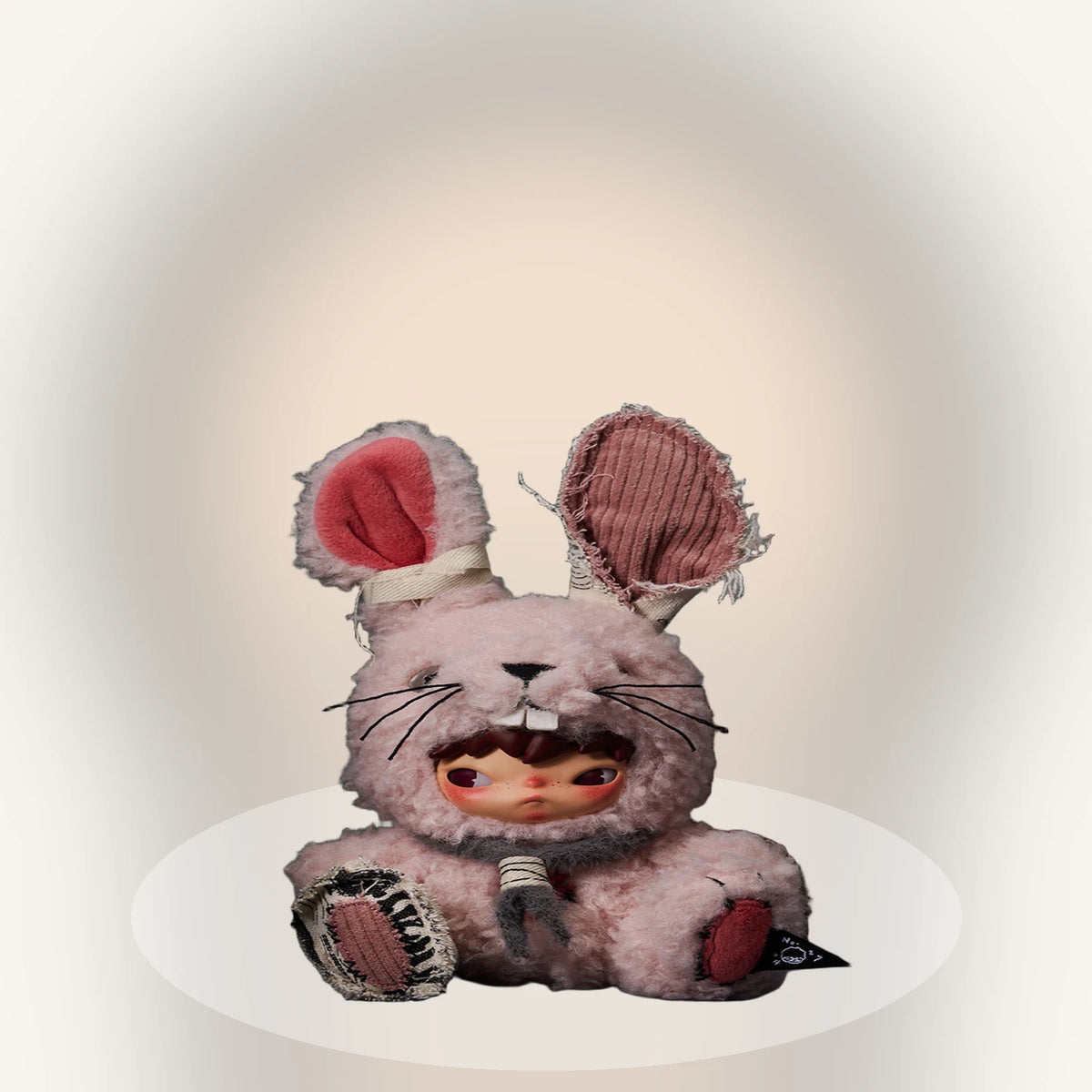 Hirono Little Hare Plush Doll Pendant — studio context