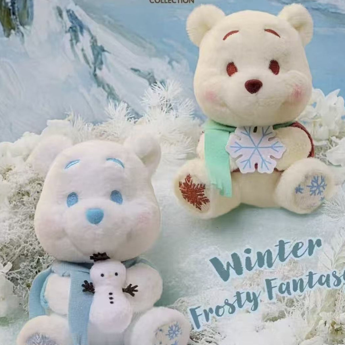 DSN Winnie the Pooh Bloom To Snow Series Cosbi Plush Keychain Collection Blind Box - Pooh Winter Bloom To Snow plush keychain designs; illustrative series image, contents depend on purchase option