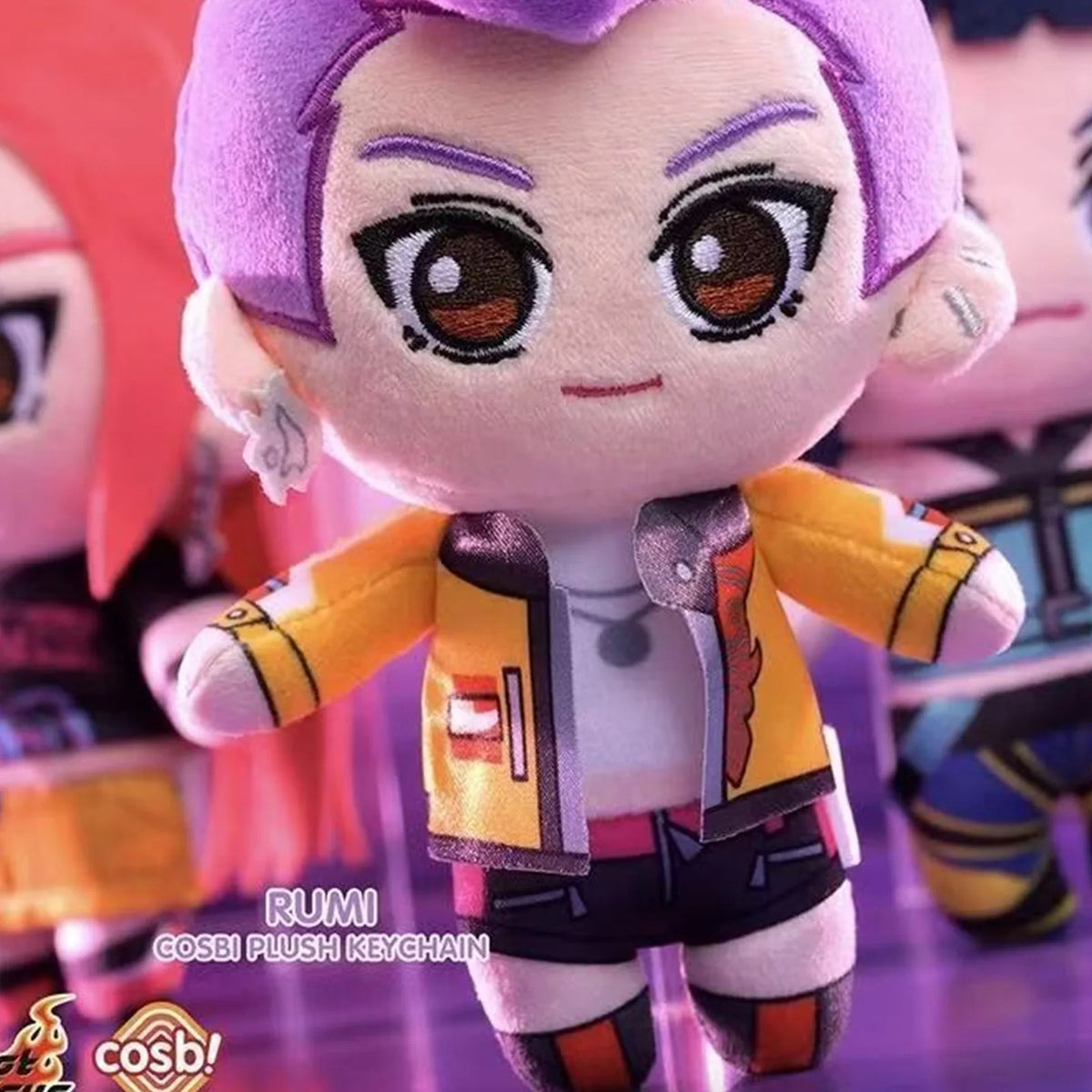 Rumi Cosbi plush keychain detail; random assortment example | KikiBuddies