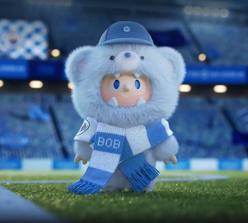 Farmer BOB Manchester City Bear Series Vinyl Plush Pendant - complete front view | KikiBuddies