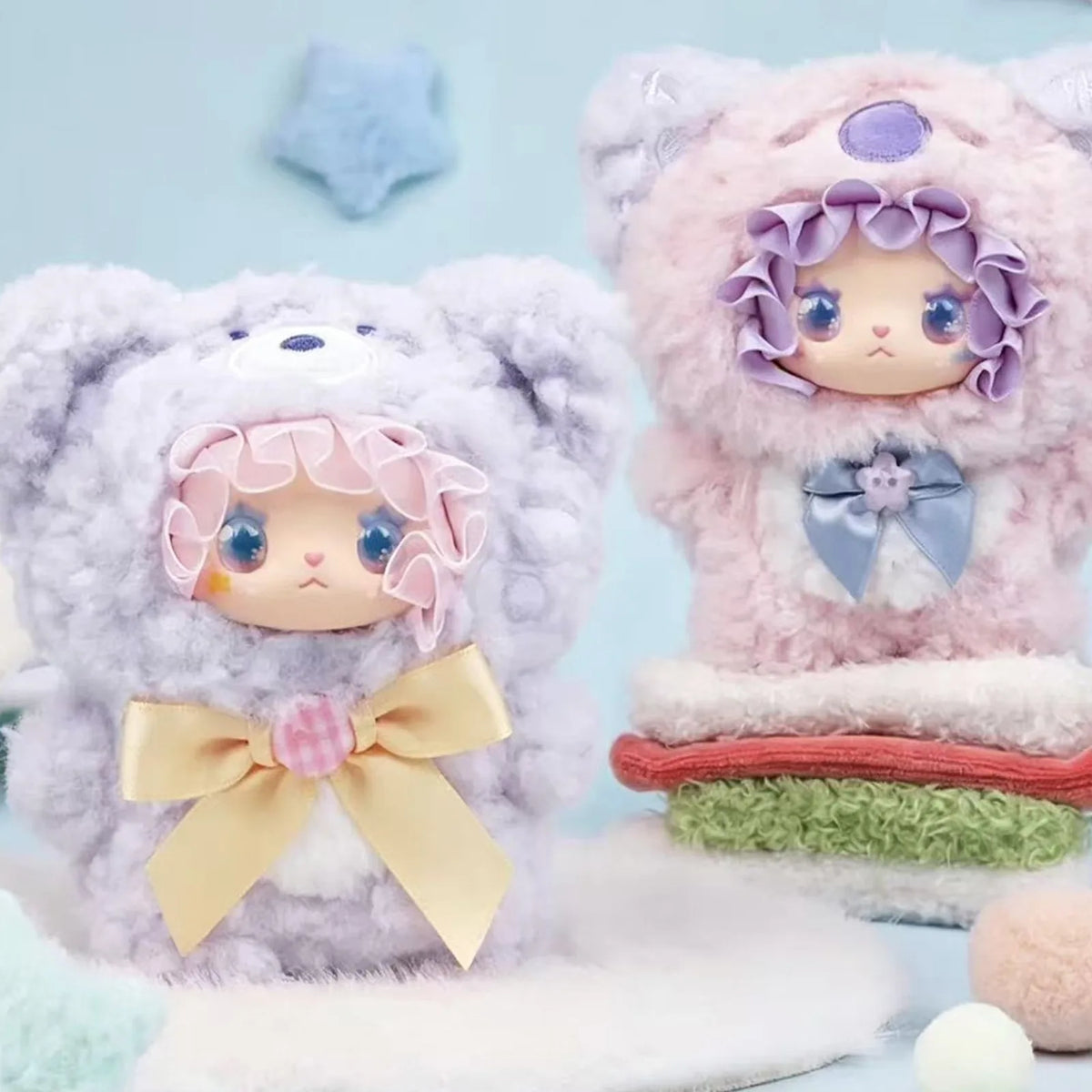 LOVELY EMMA Fantasy Bubbles Series Plush Pendant Blind Box - Paired plush pendant details with outer accessories cropped; random design not guaranteed