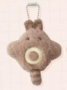 Sentret - complete selected plush pendant front view with full ball chain; series comparison does not supply all pictured designs