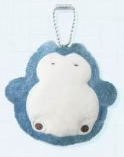 Snorlax - complete selected plush pendant front view with full ball chain; series comparison does not supply all pictured designs