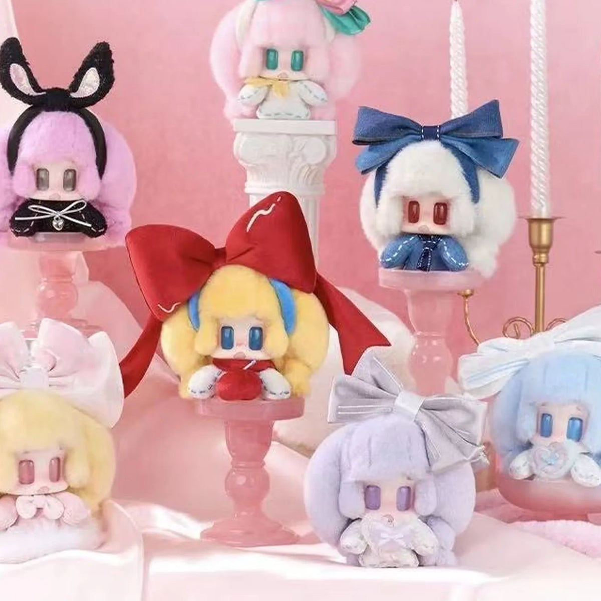 Jiangjiang's Bow Diary Series Plush Pendant Blind Box — Bow Diary plush-pendant series group; illustrative assortment