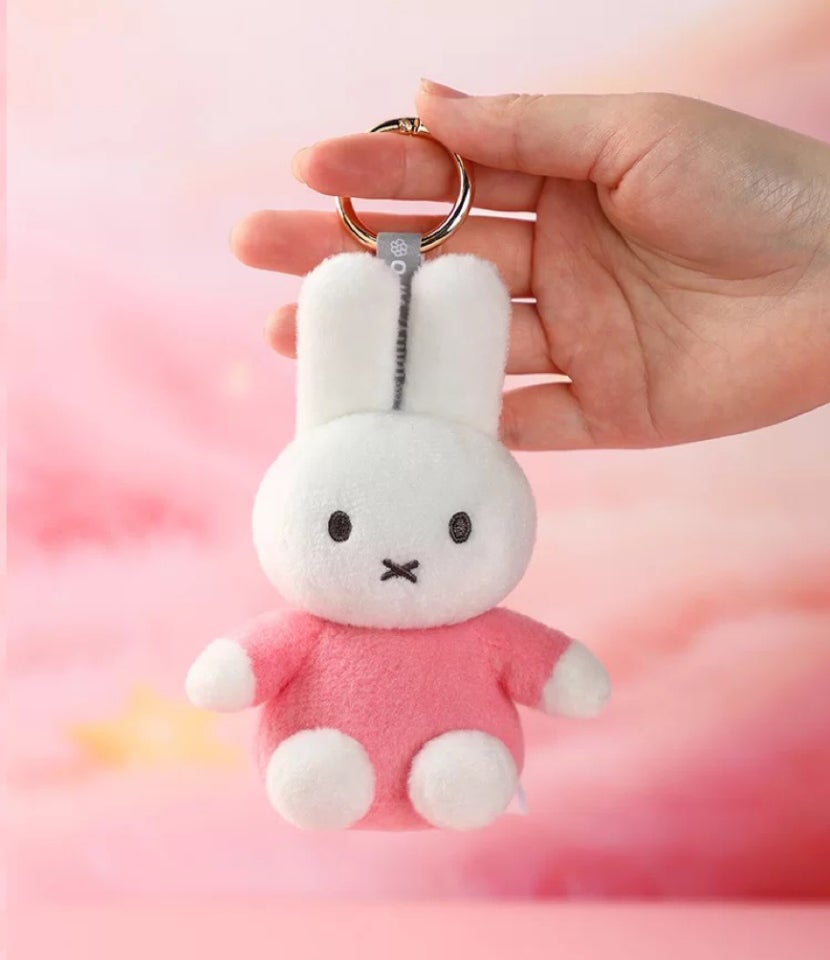 Miffy Colorful Series Plush Pendant - Complete Miffy Pink pendant example; selected named design supplies one pendant