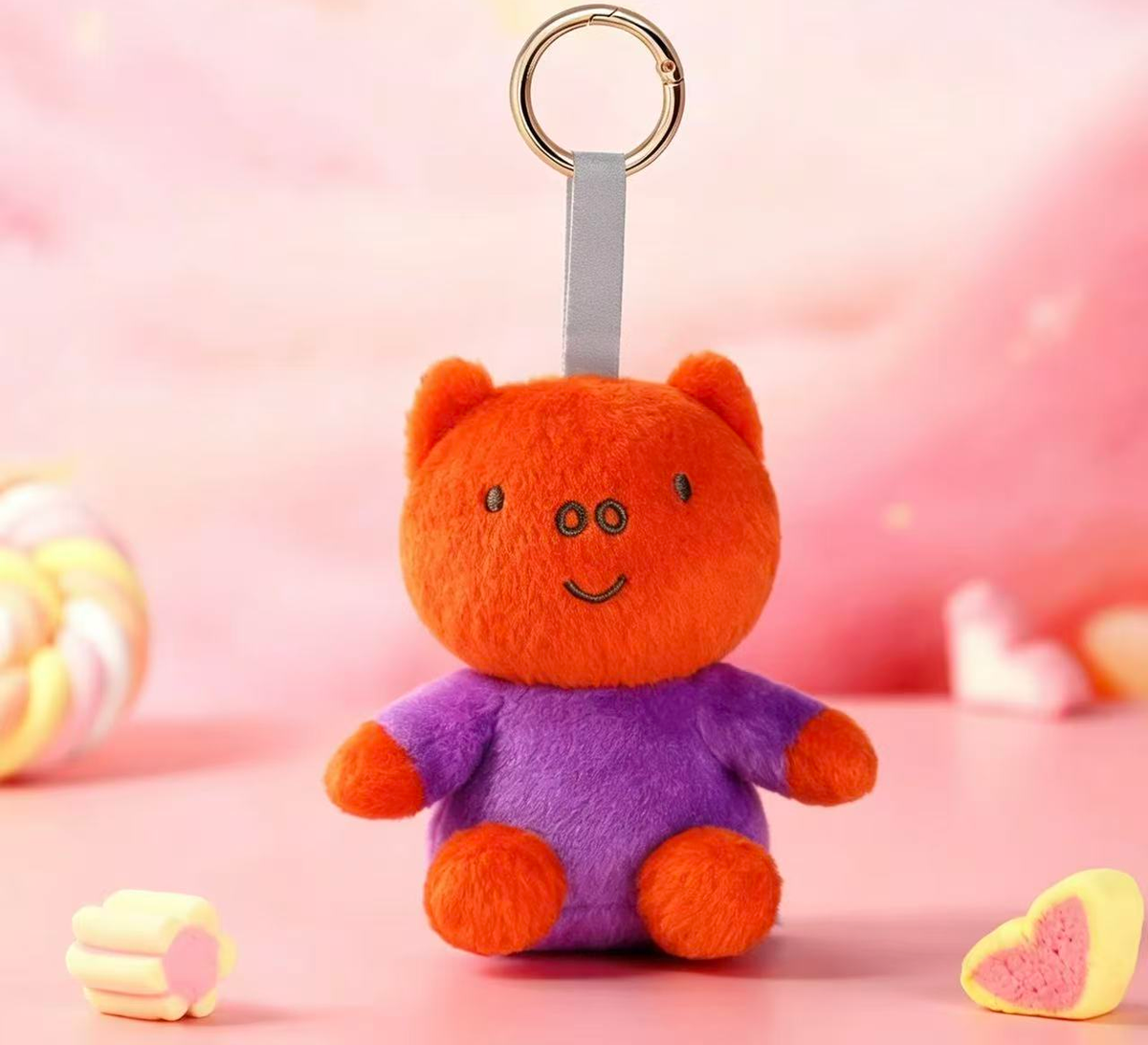 Miffy Colorful Series Plush Pendant - Complete Poppy pendant example; selected named design supplies one pendant