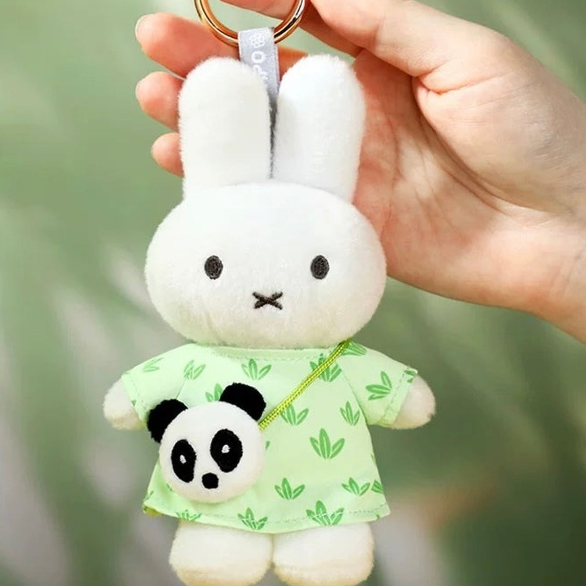 VIPO Miffy Panda Series Plush Pendant - crossbody front detail | KikiBuddies
