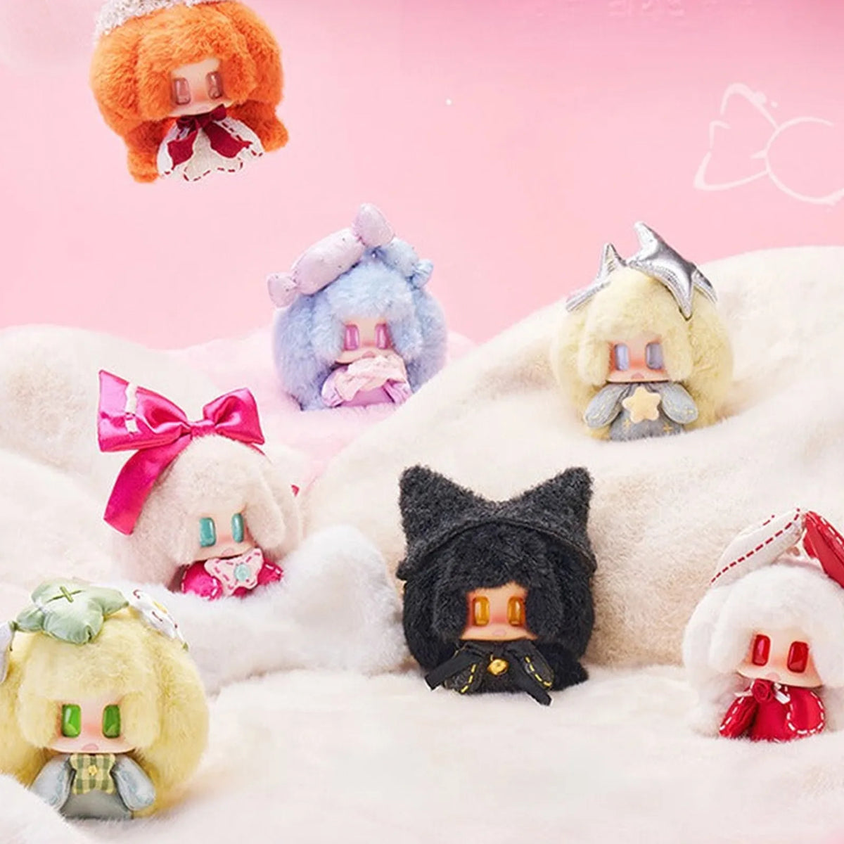 Jiangjiang Fortune Comes To You plush costume and face detail photograph; random-series example, not a confirmed selection