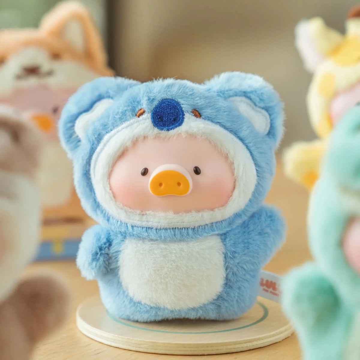 LuLu Animal Party Puppet Show blue animal-costume plush pendant; example design