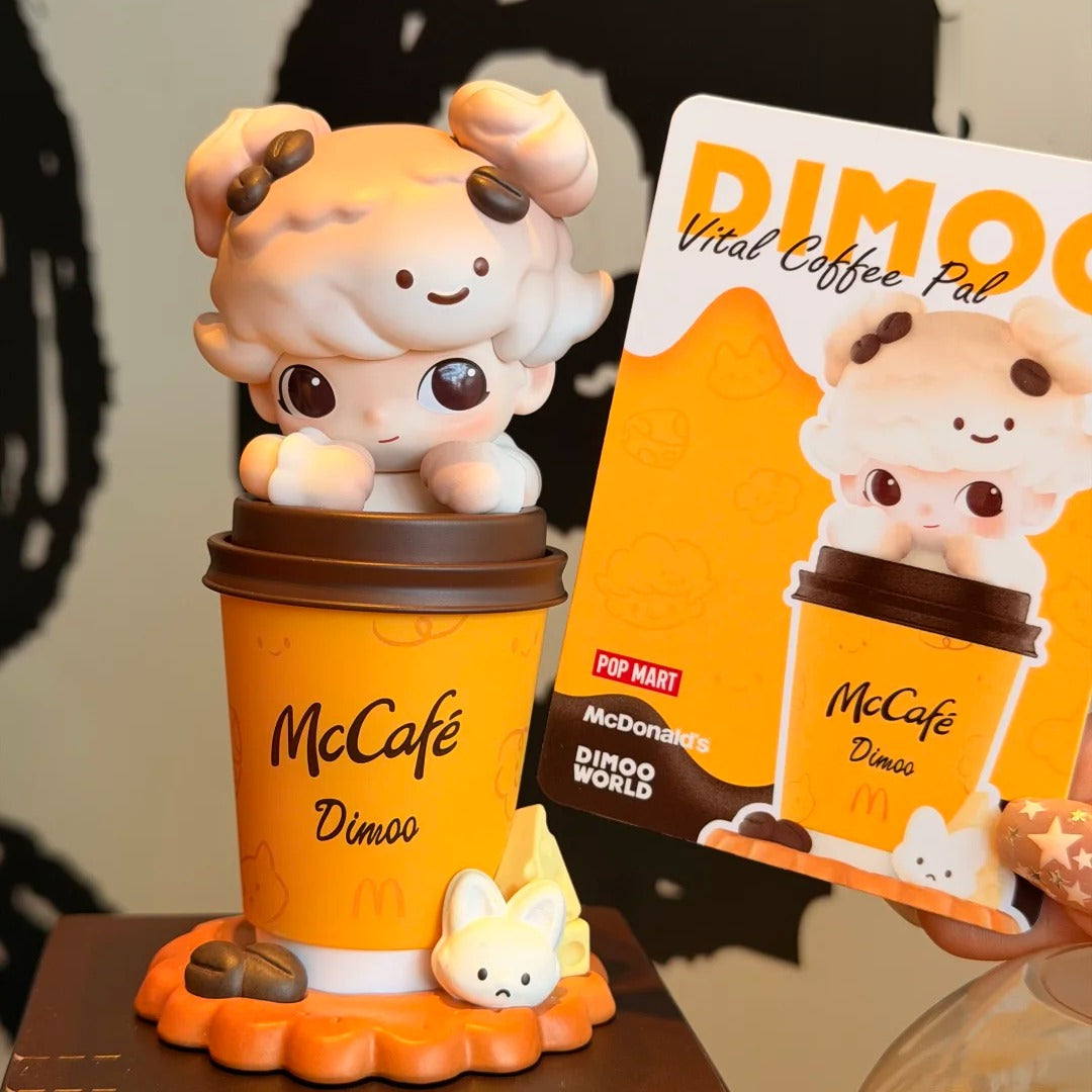 DIMOO McCAFE figure with matching printed package view