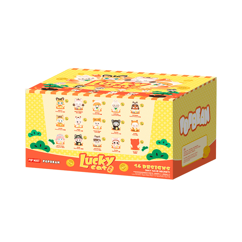 POP BEAN Lucky Cat - 1 SET (9 BAGS) packaging; random contents