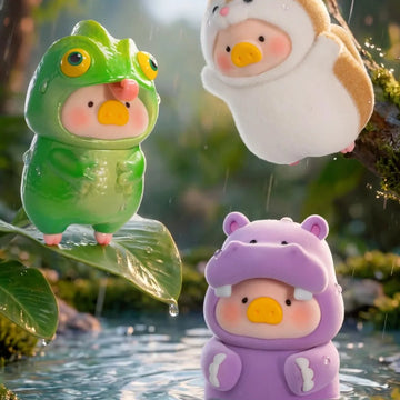 LuLu Animal Party 2 animal-costume figure series in a forest display setting