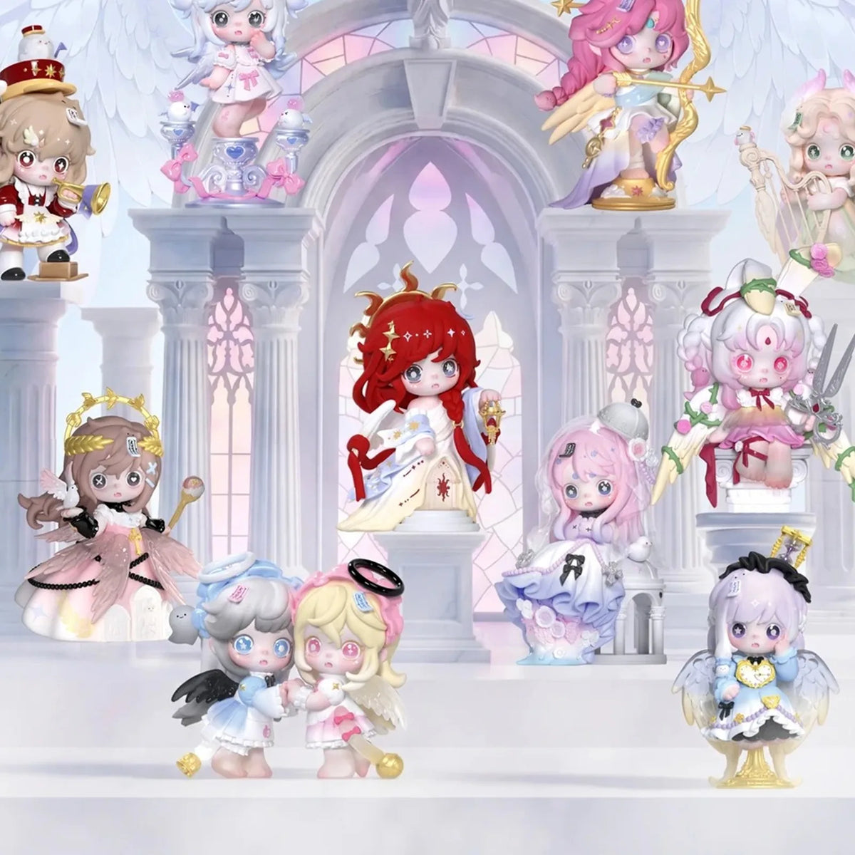 KEENO The City of Angels character lineup and display settings; series illustration