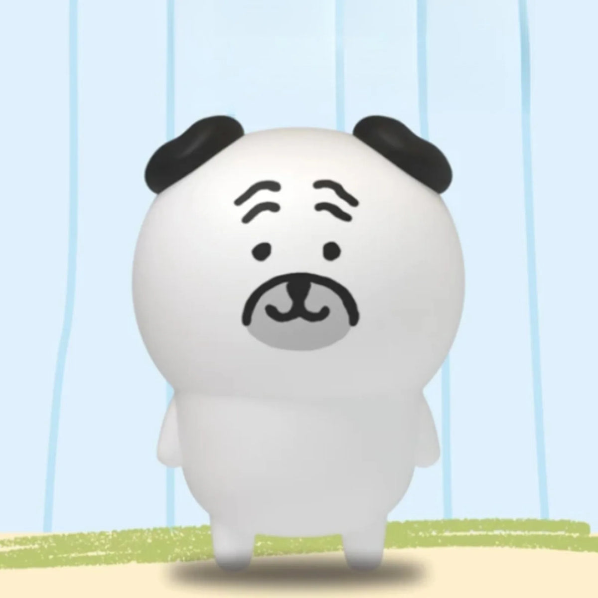 Joke Bear and Friends panda mini figure; rendered series example