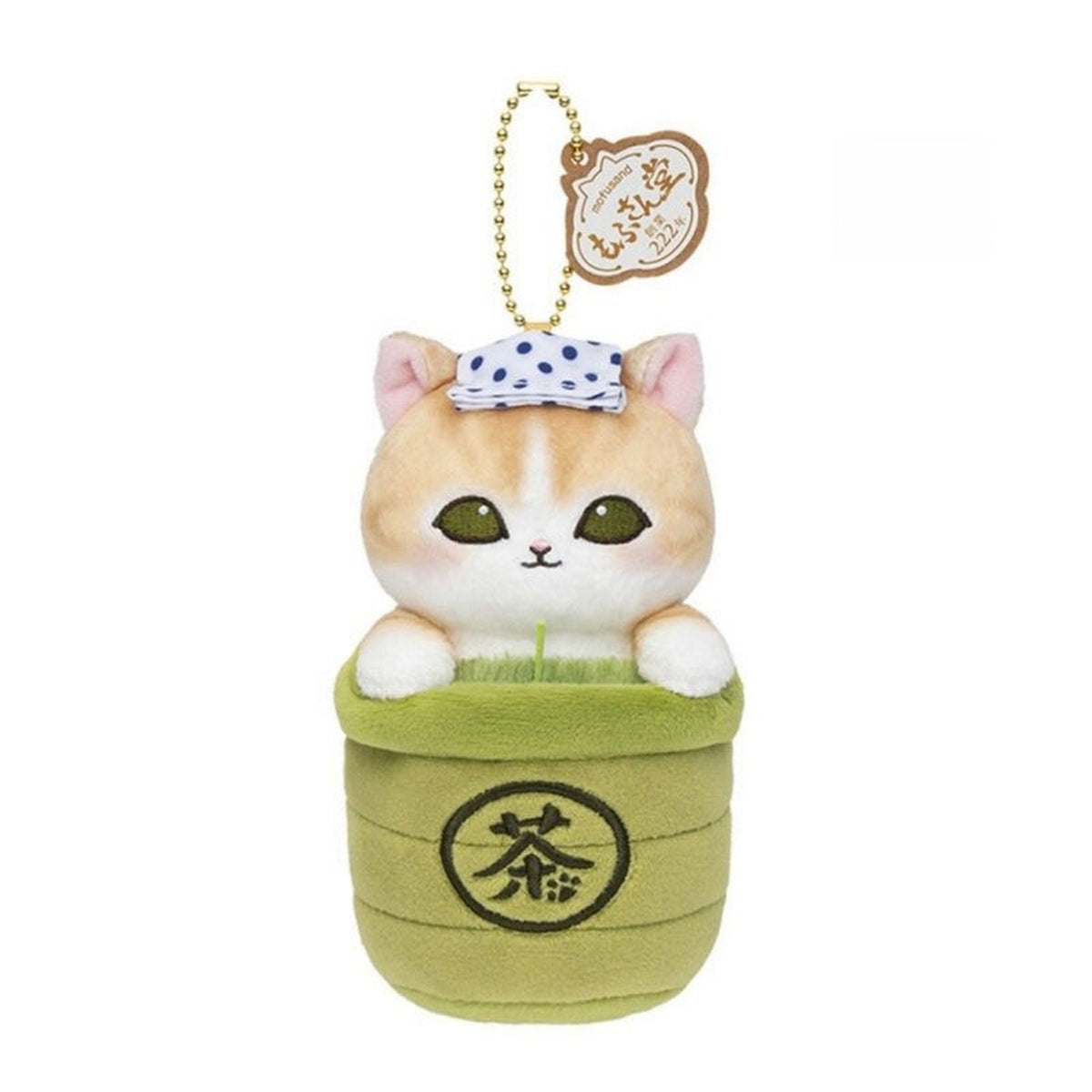 Mofusand Wagashi Nyan Series Plush Pendant - Complete Green Tea Cat pendant; quantity follows selected option